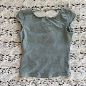 Garage Gray/Light Green Open Back Top